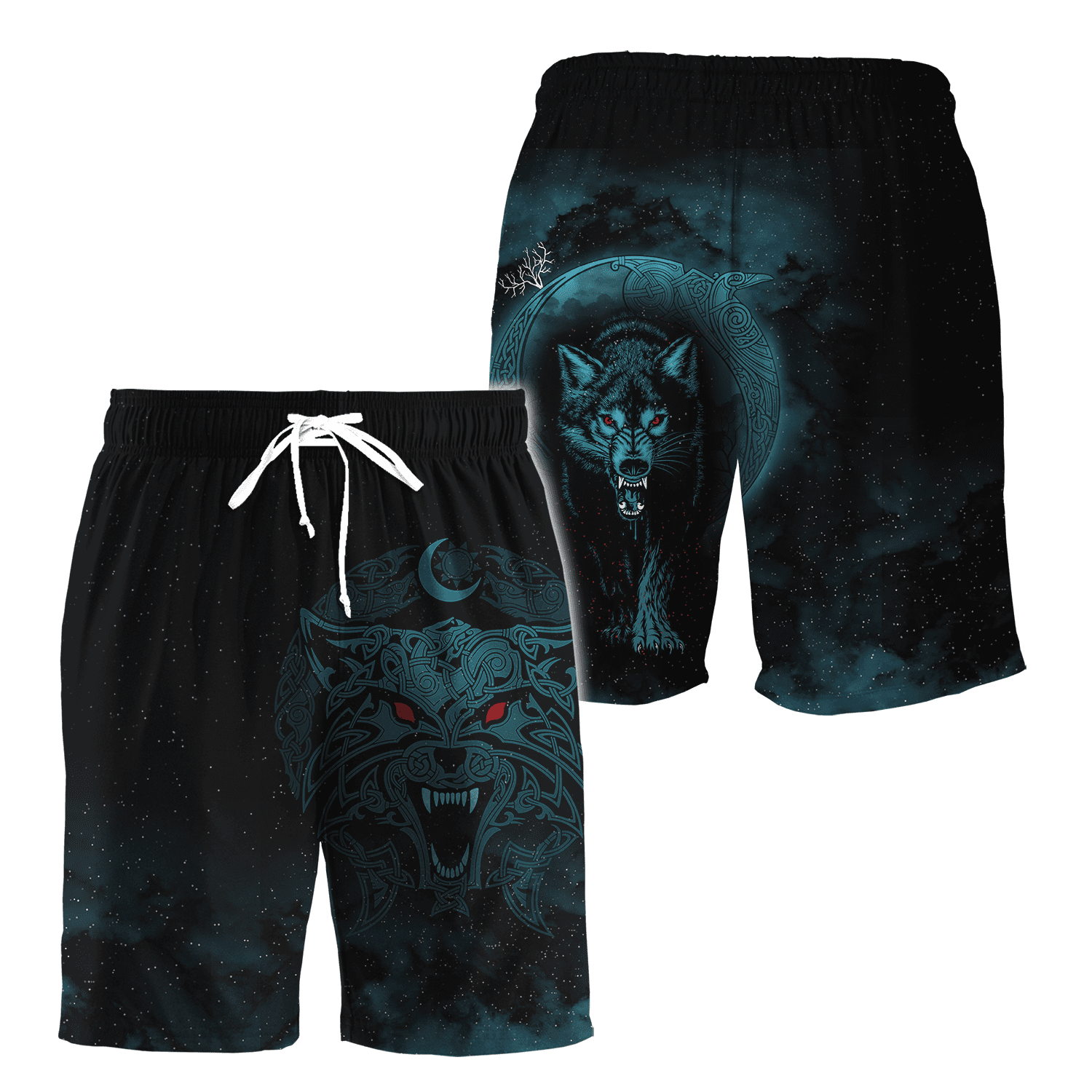 Viking Clothing Wolf Viking 3D Shorts RLT12