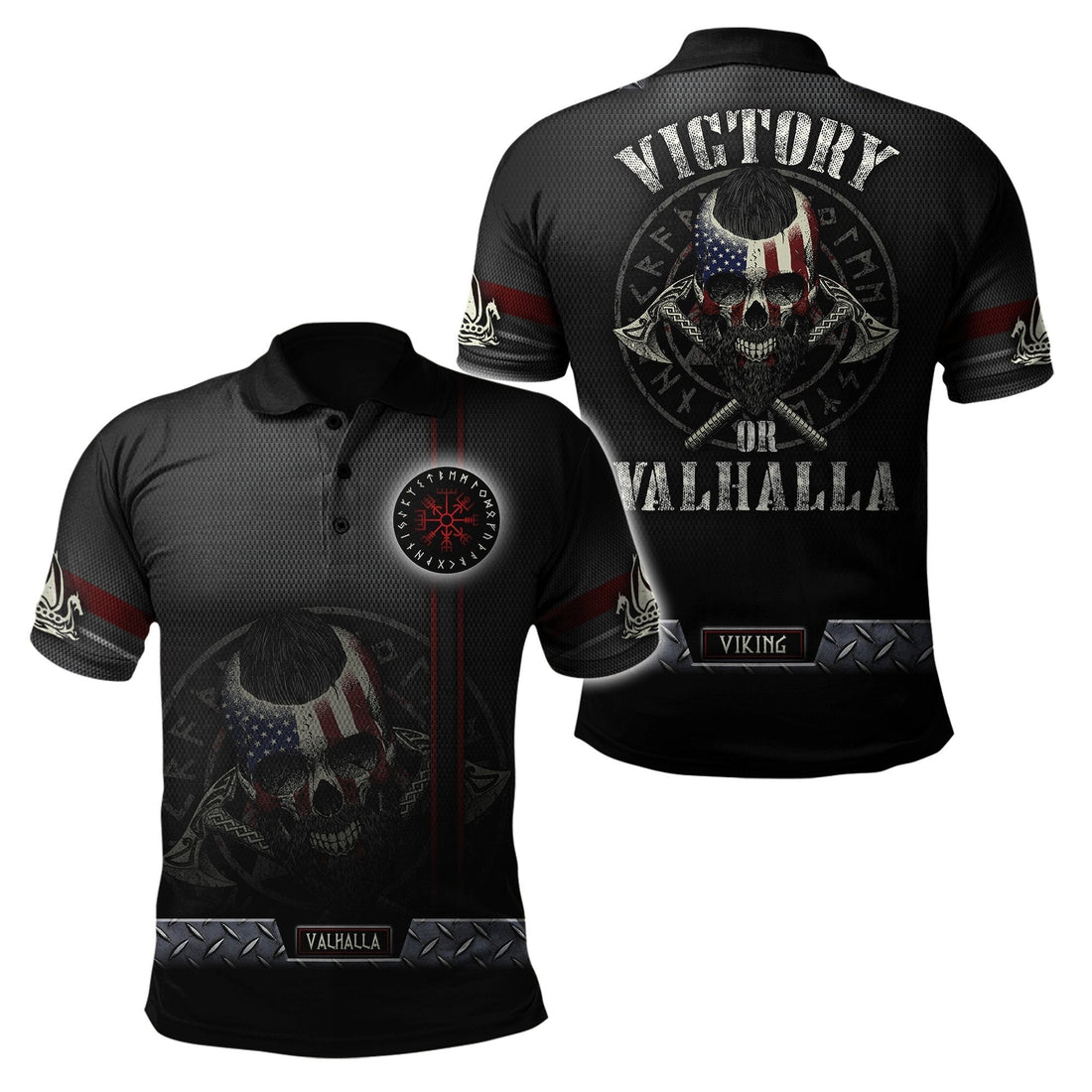 Viking Clothing American Viking 3D Polo Shirt RLT12