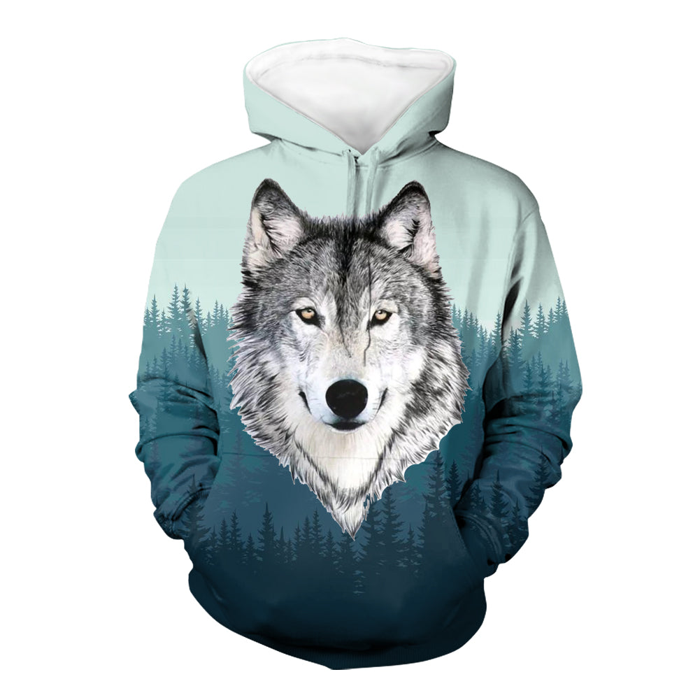 Wolf Forest Native American 3D Hoodie LT10