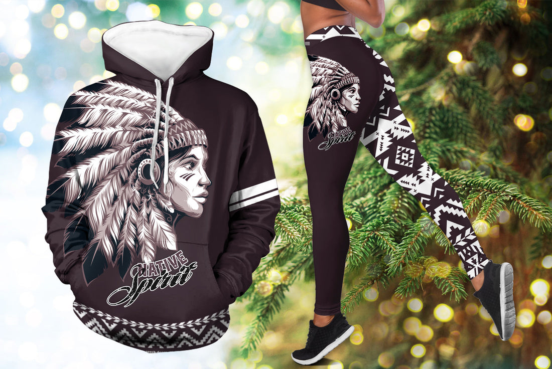 Native American Girl Spirit Hoodie Leggings Set LT10