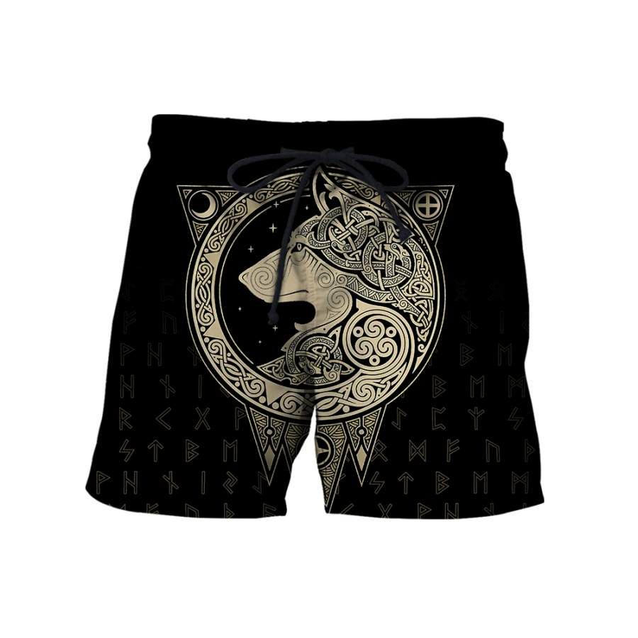 Viking Clothing Viking Gold Wolf Shorts RLT12