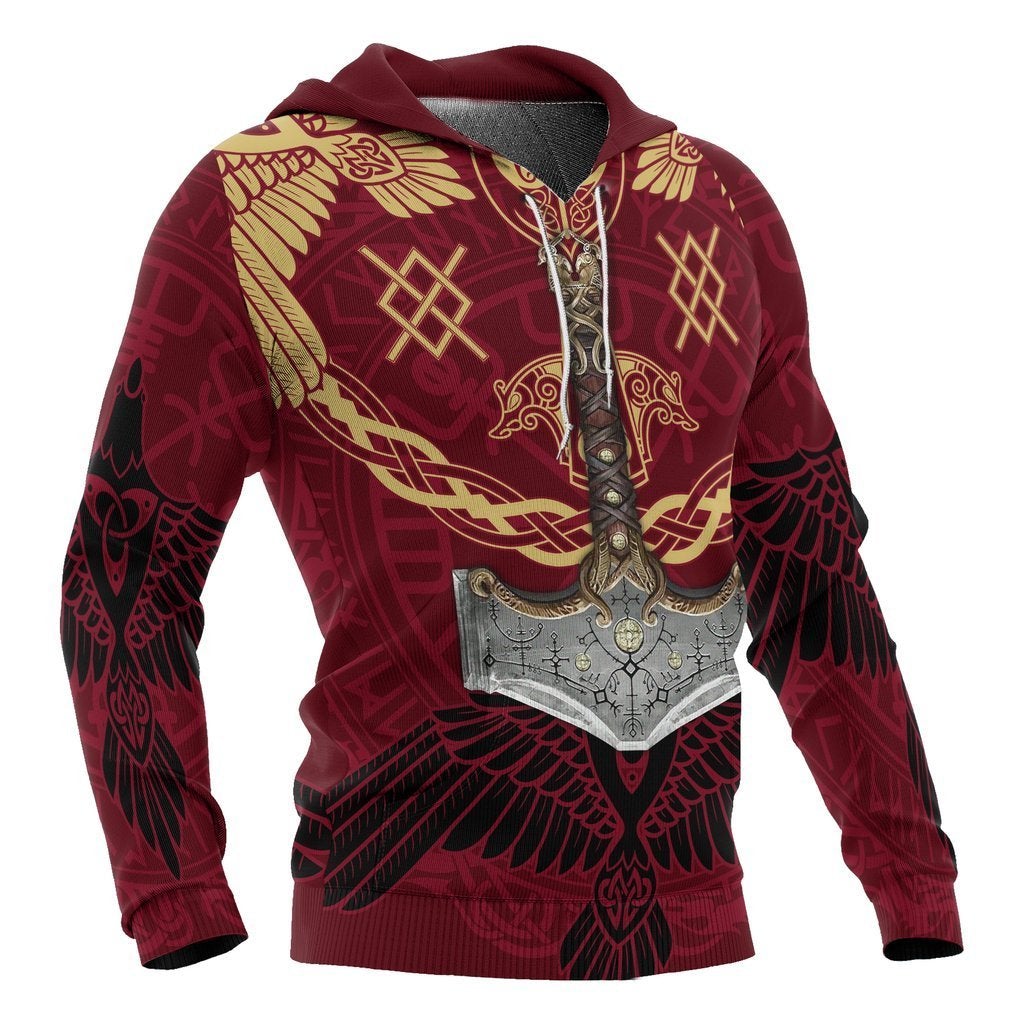 Viking Clothing Mjolnir Of Odin Viking Hoodie RLT12