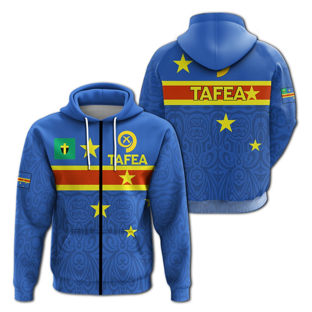 Vanuatu Tafea Province Zip Up Hoodie Flag Style LT12
