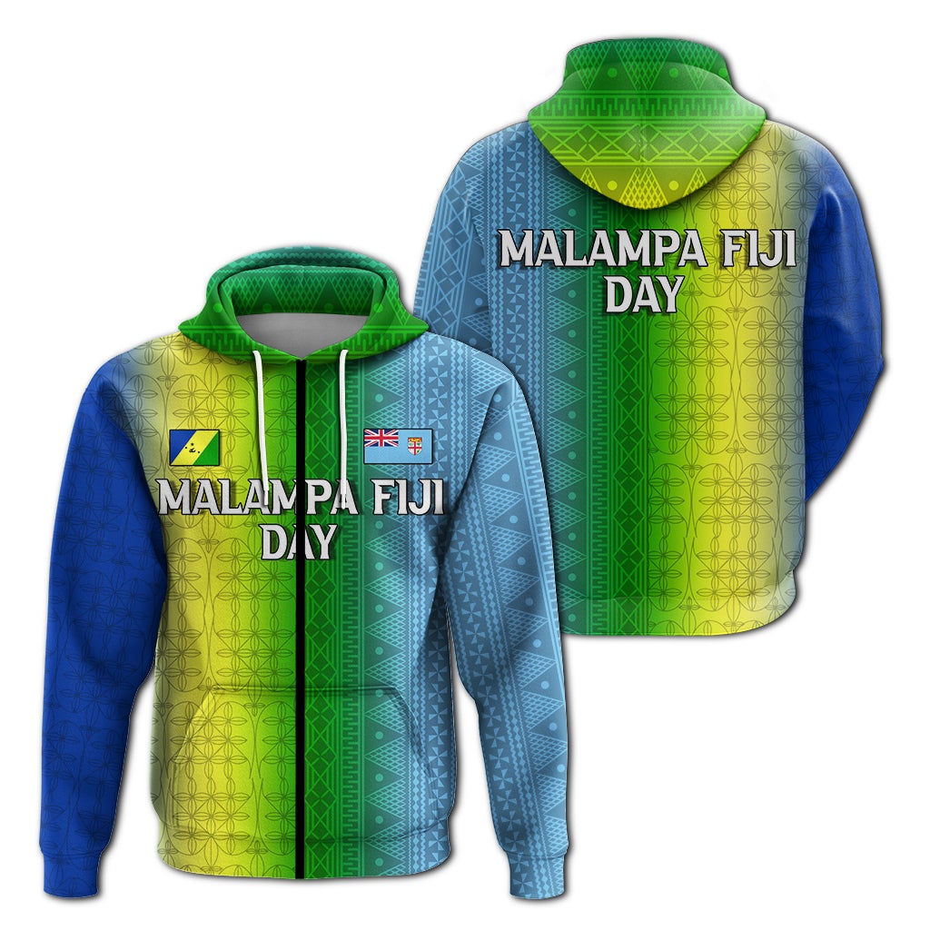 Vanuatu Malampa Fiji Day Zip Up Hoodie Flag Version LT12