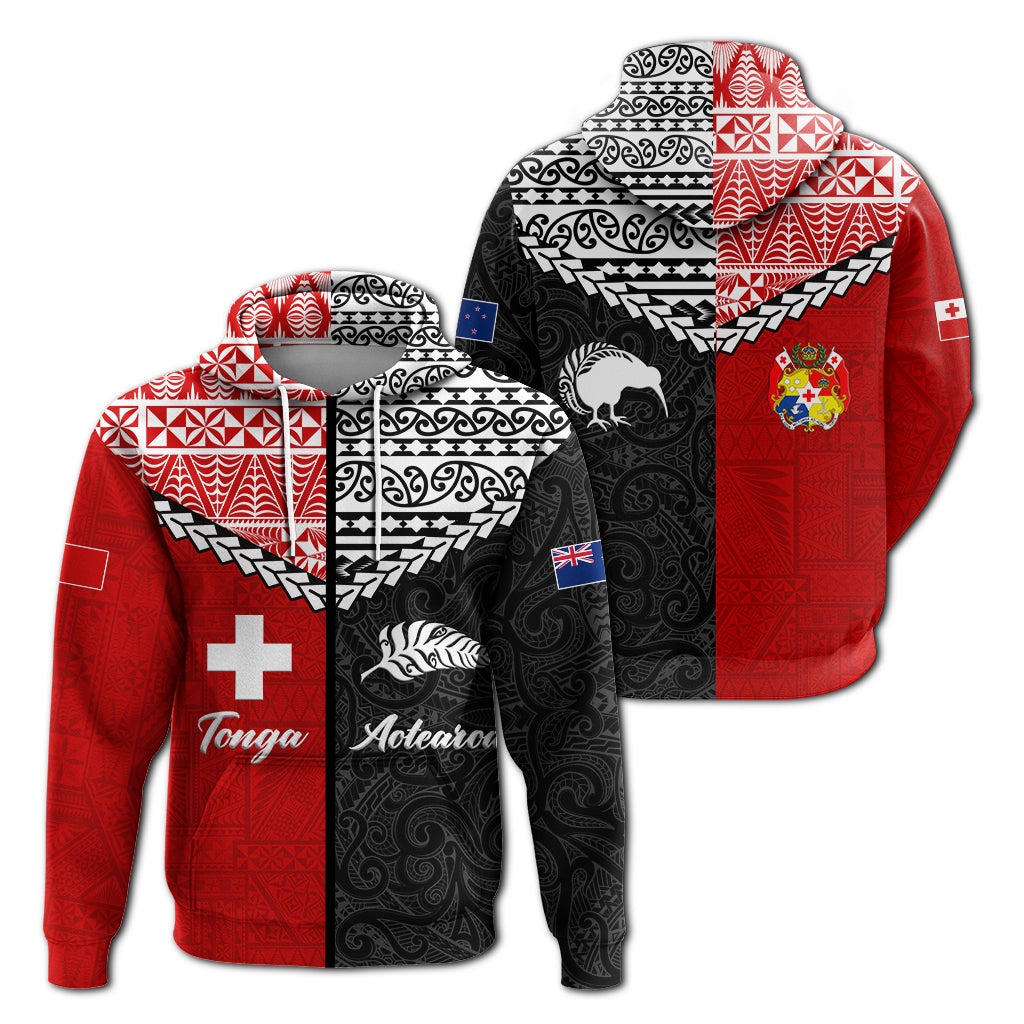 Tonga Combine New Zealand Maori Aotearoa Heritage Zip Hoodie LT12