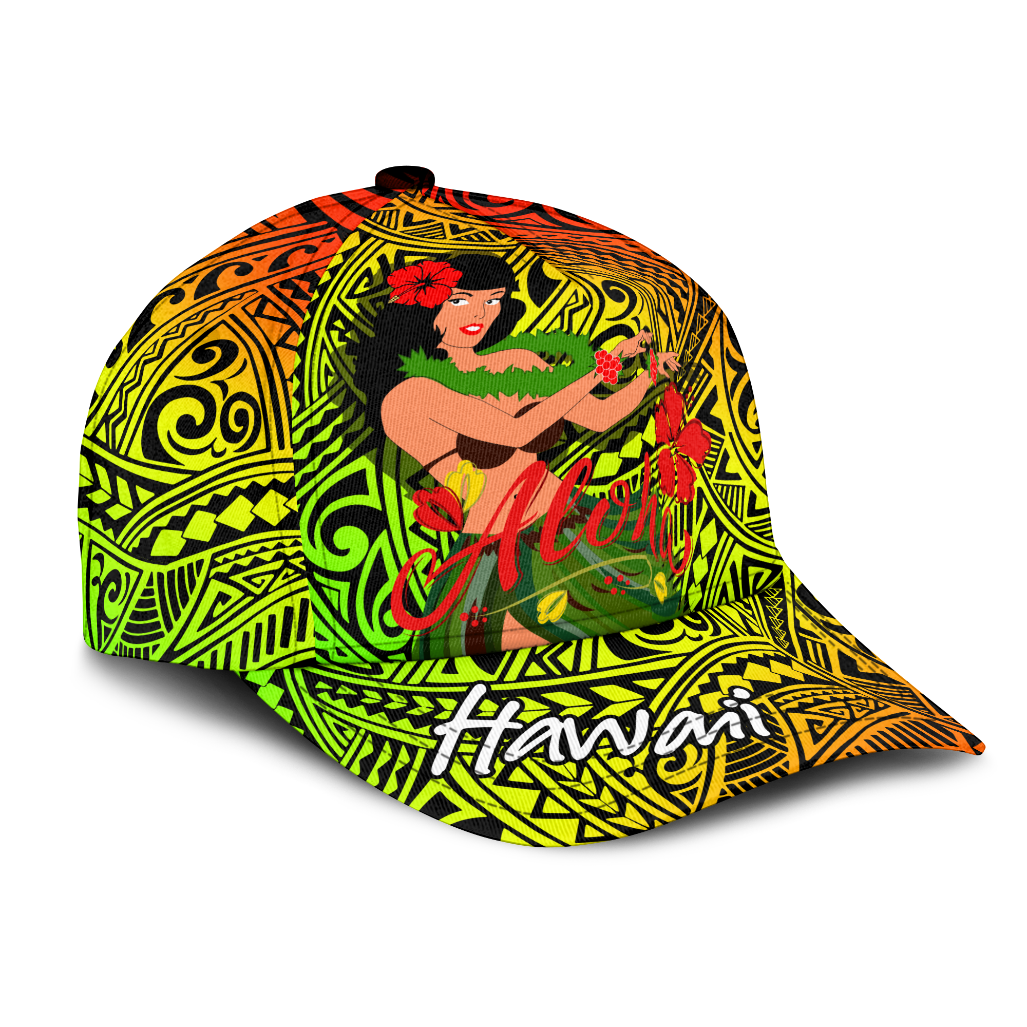 Hawaii Hula Girl Reggae Cap LT2