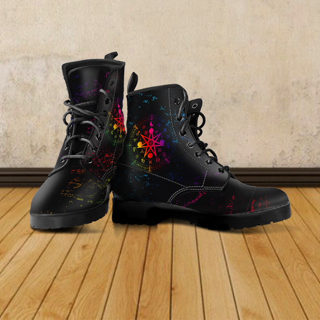 Mystic Wicca Leather Boots LT12