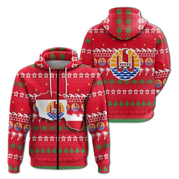 Tahiti Christmas Zip Hoodie Ugly Christmas LT12
