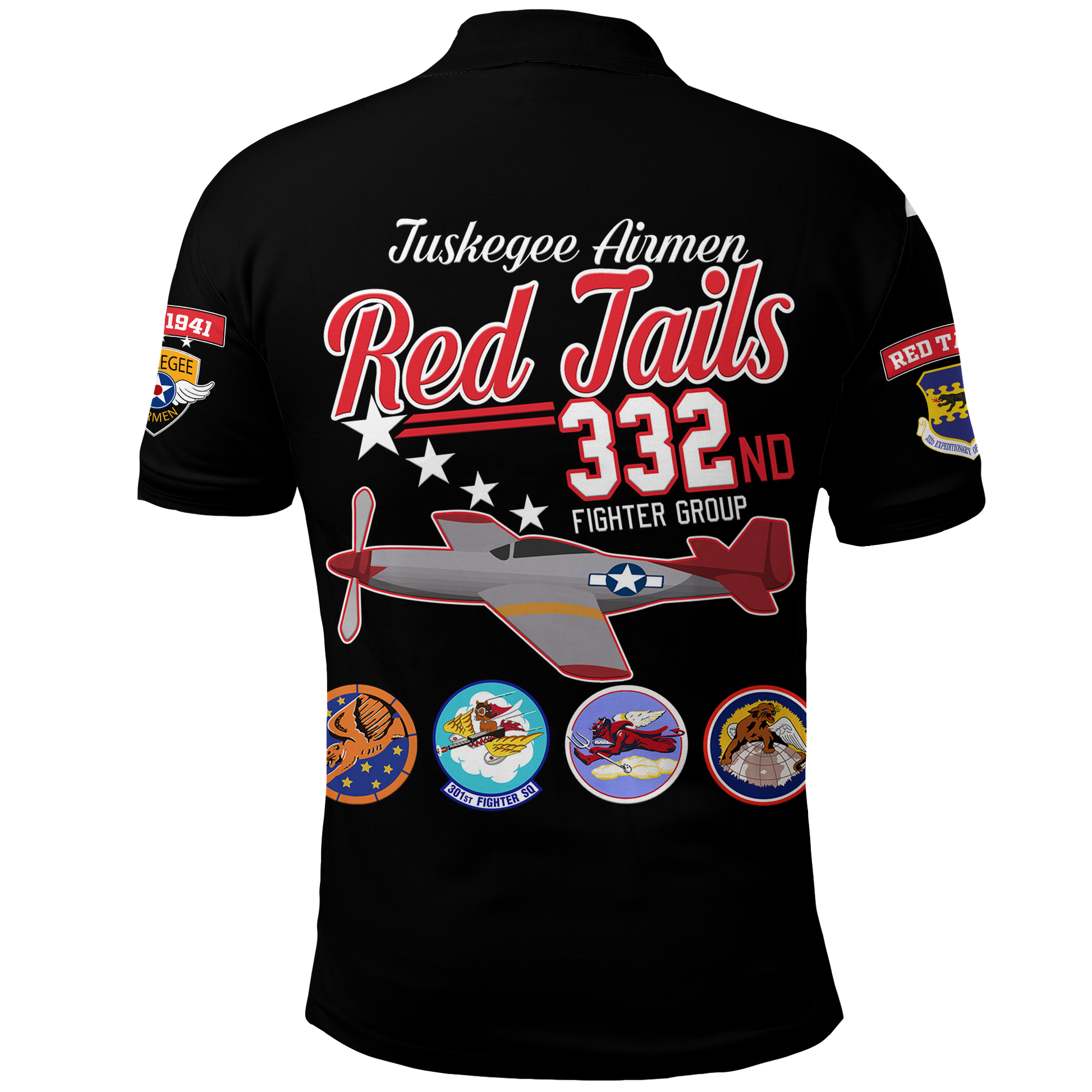 Tuskegee Airmen The Red Tails Pride Polo Shirt LT12