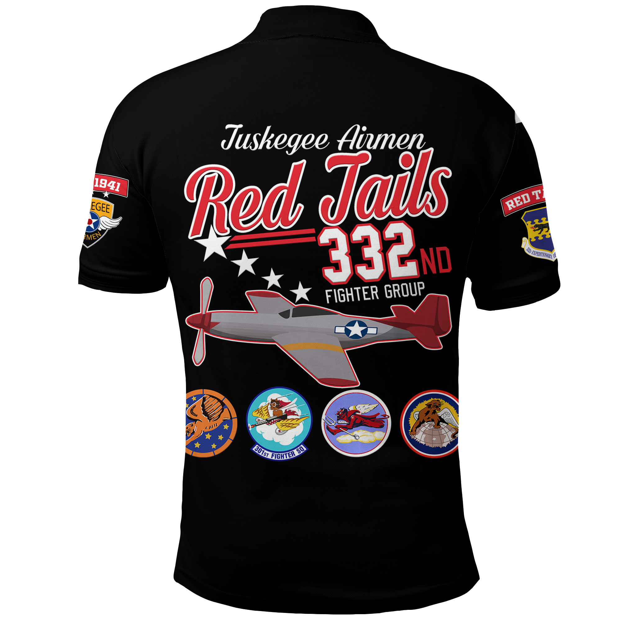 Tuskegee Airmen The Red Tails Pride Polo Shirt LT12