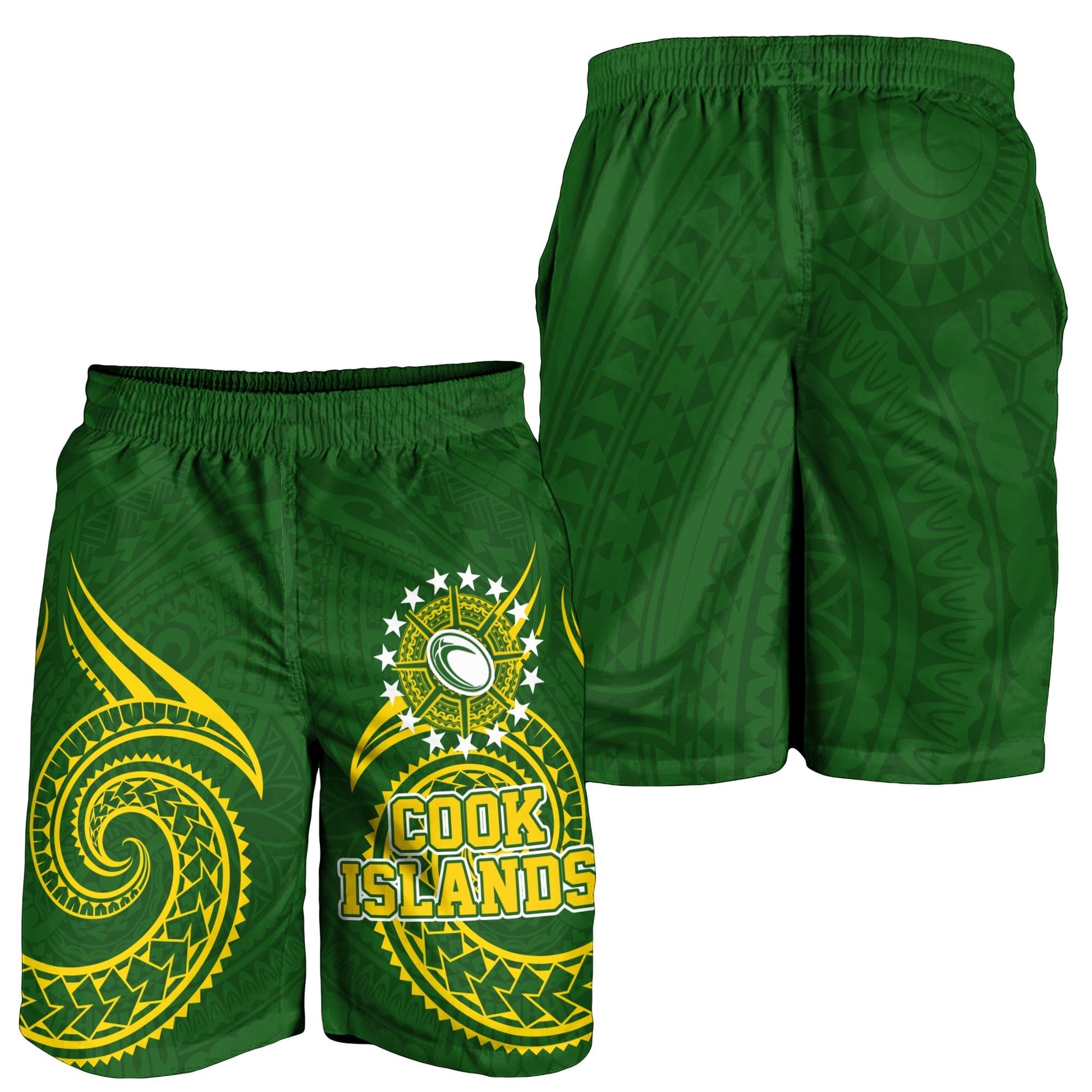 Cook Islands Rugby Men's Short - Tribal Pattern LT12