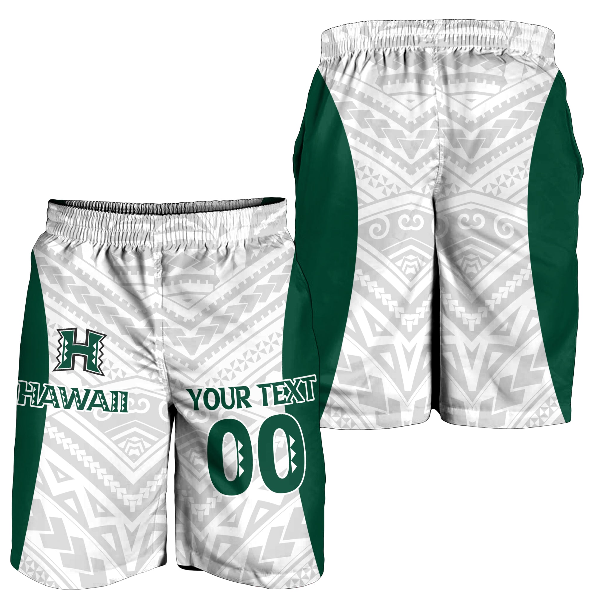 (Custom Personalised) Hawaii Men Short - White Volleyball Team Supporter LT12