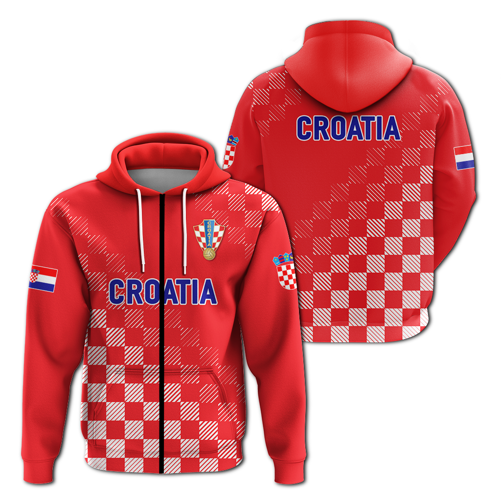 Croatia Hoodie Football 2022 Champions Pride Red LT12