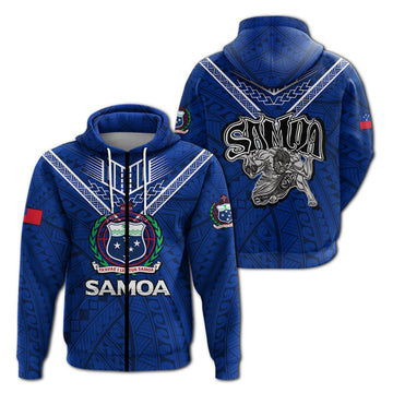 Samoa Zip Hoodie Samoan Warrior Pride LT12