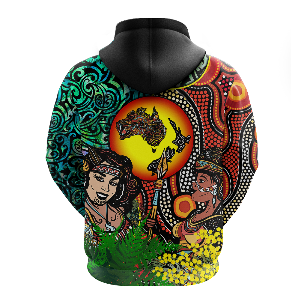 Australia Aboriginal Kangaroo Combine New Zealand Maori Kiwi Bird Hoodie LT2