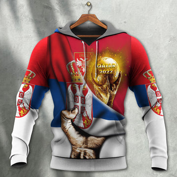 Football 2022 Serbia Hoodie Will Be The Champion Flag Vintage