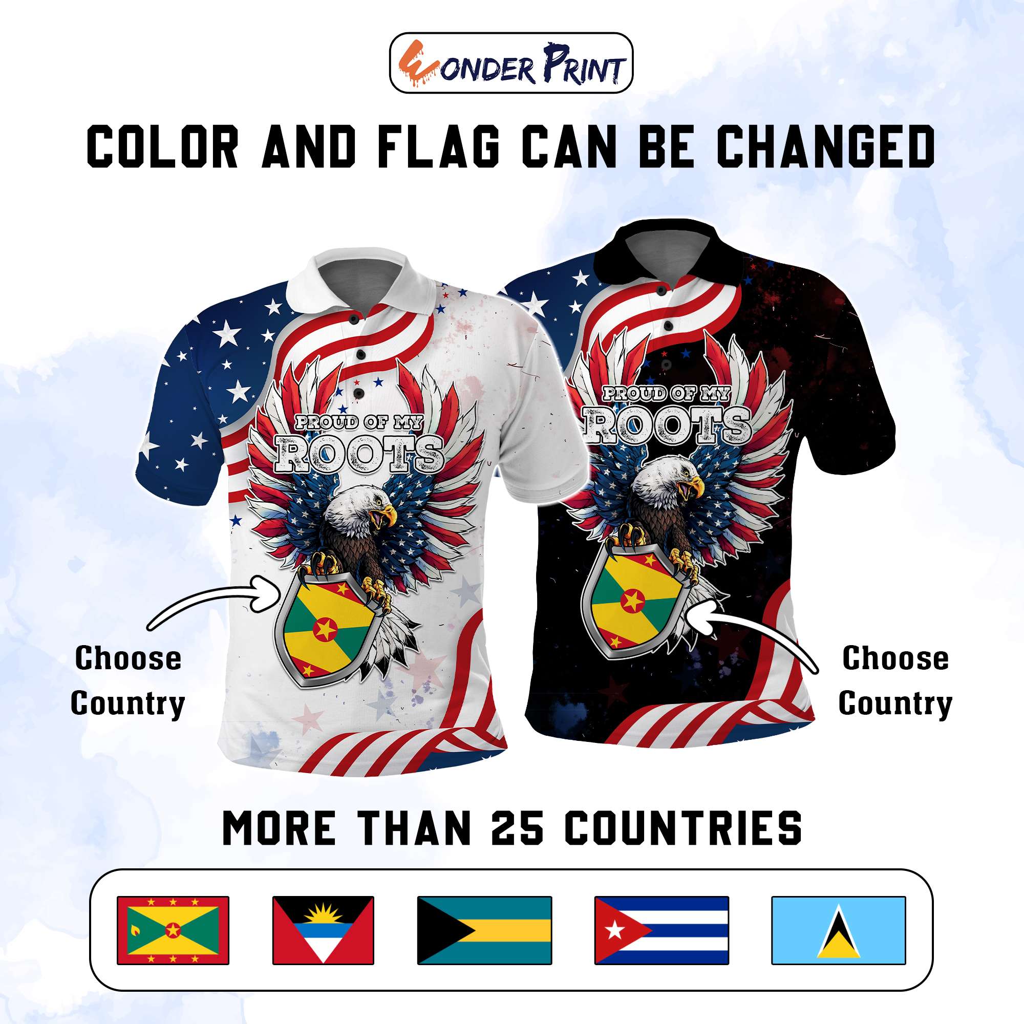 Custom Caribbean American Heritage Month Polo Shirt Proud Of My Roots CTM05