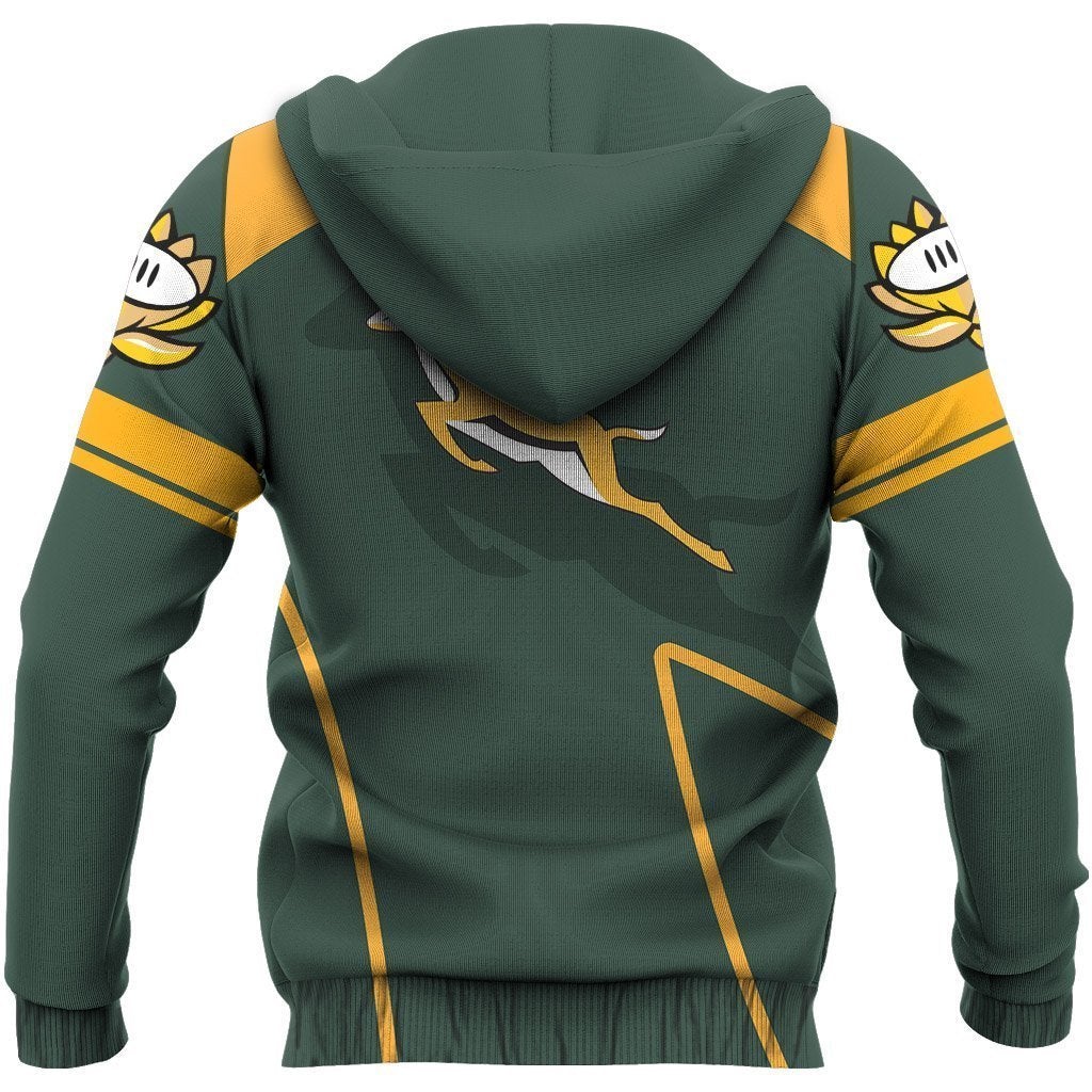 African Hoodie South Africa Springbok Zipper Hoodie Scorpio Style
