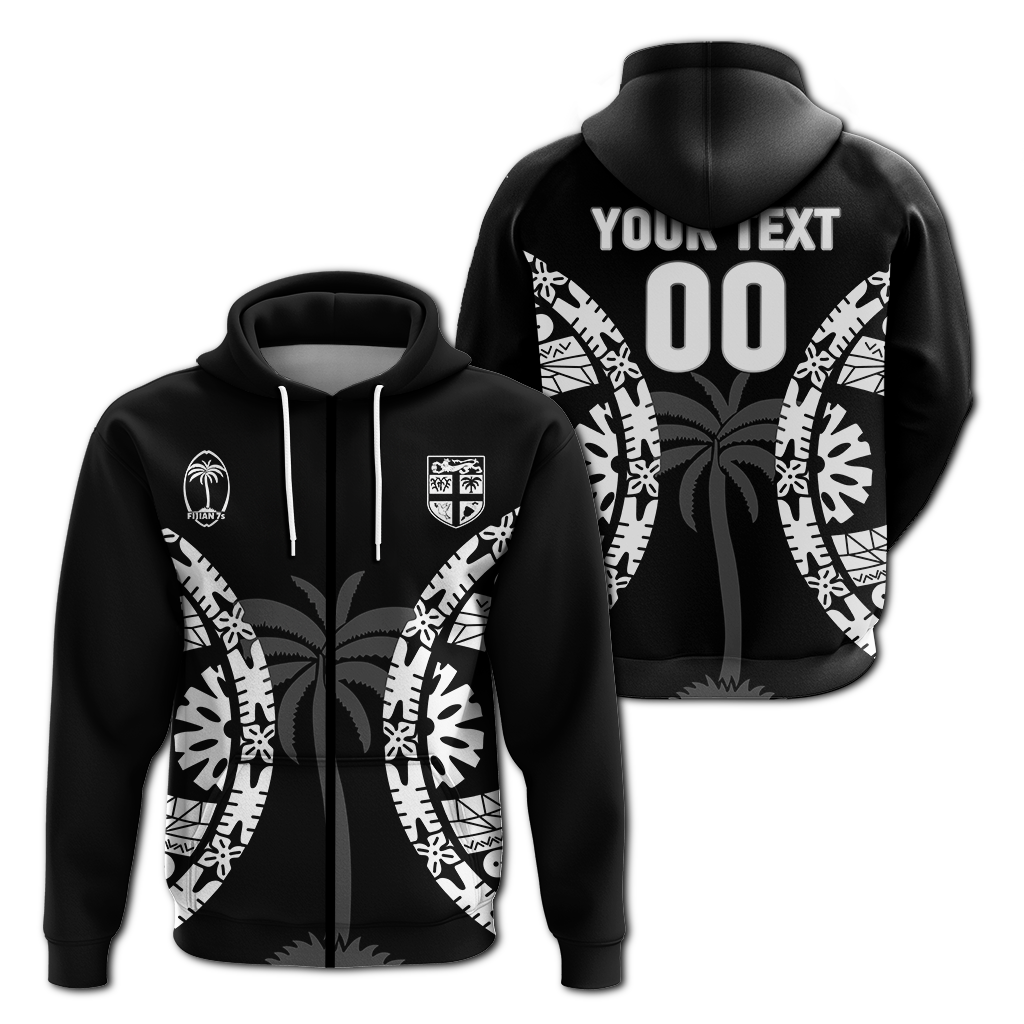 Custom Personalised Fiji Rugby Sevens Fijian Tapa Pattern Hoodie LT12