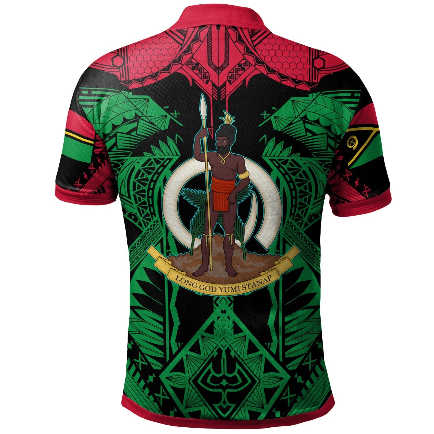 Vanuatu Polo Shirt Custom Vanuatu "Long God yumi stanap" Polynesian Pride Polo Shirt LT10