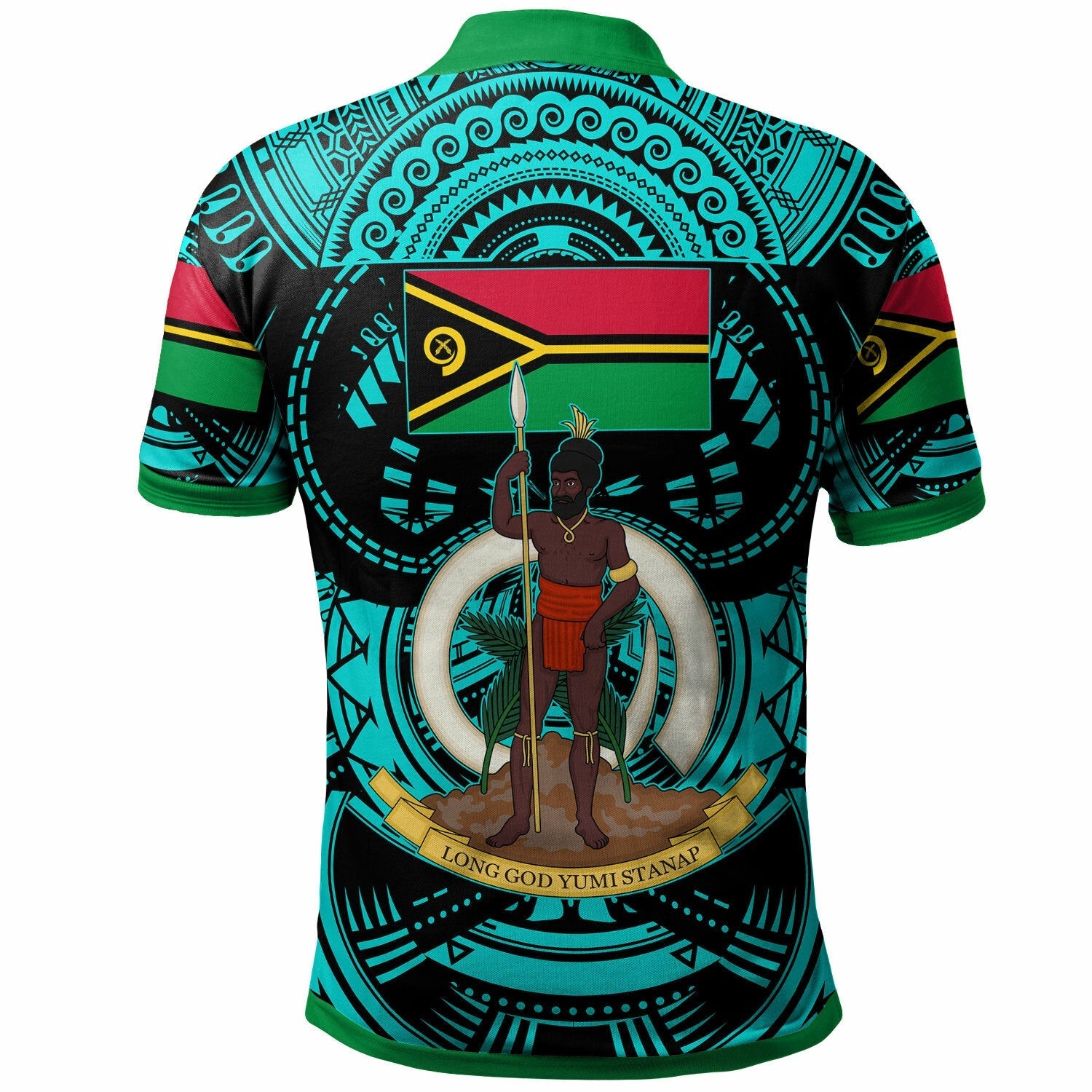 Vanuatu Polo Shirt Custom Vanuatu Polynesian Culture Pride Turquoise Polo Shirt LT10