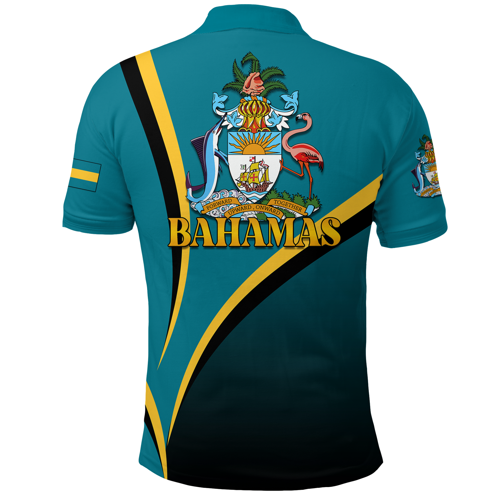 The Bahamas 49th Anniversary Independence Day Blue Marlin Polo Shirt LT12