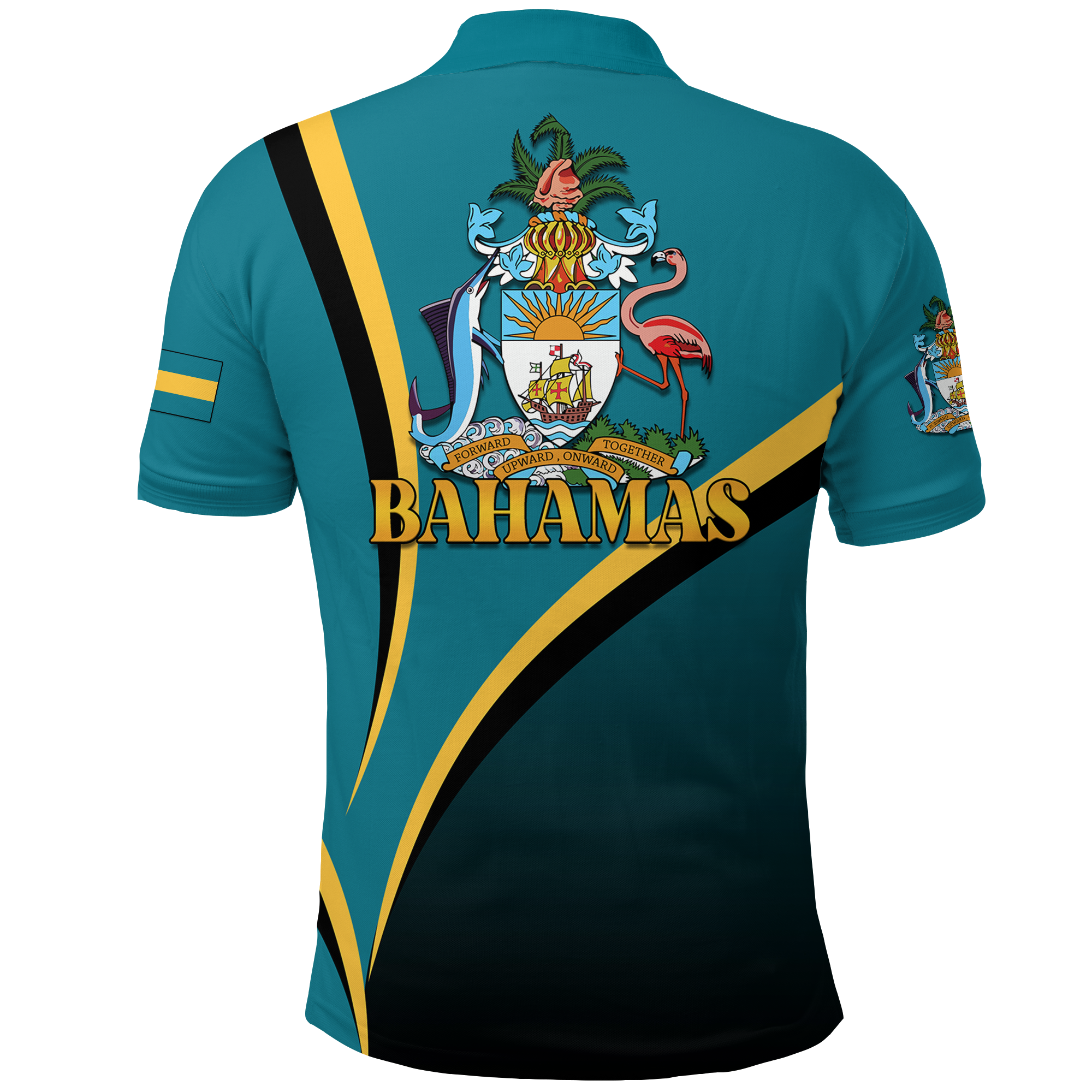 The Bahamas 49th Anniversary Independence Day Blue Marlin Polo Shirt LT12