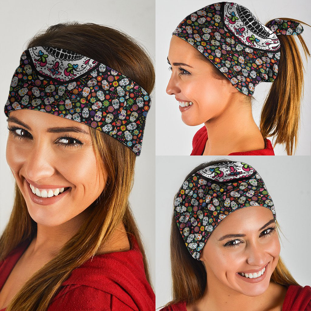 Mexican Sugar Skull Neck Gaiter Colorful LT03