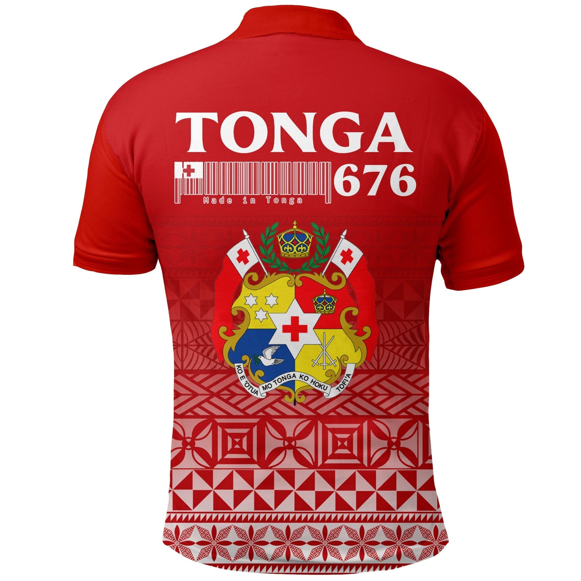 Tonga 676 Polo Shirt Tongan Pattern LT12