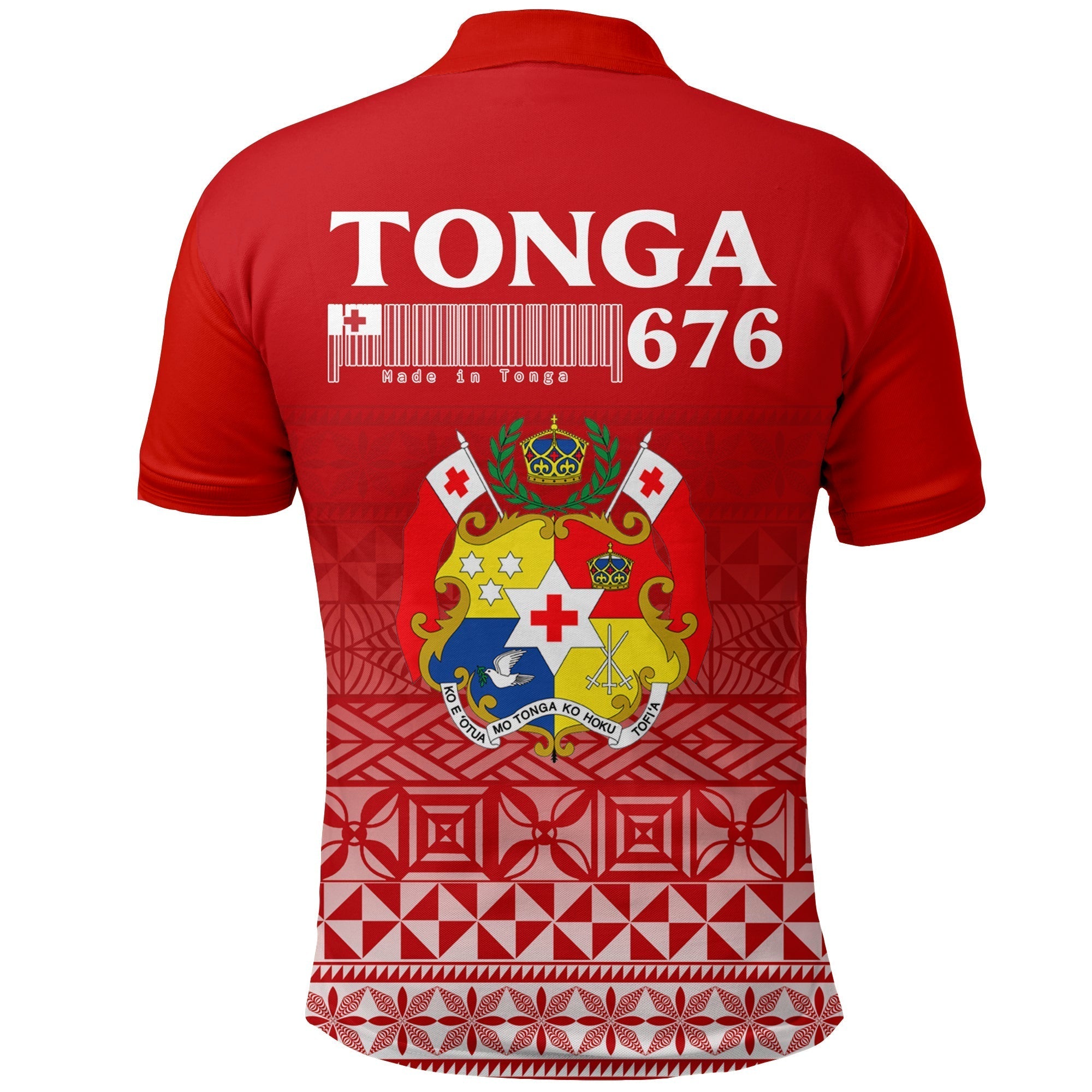Tonga 676 Polo Shirt Tongan Pattern LT12