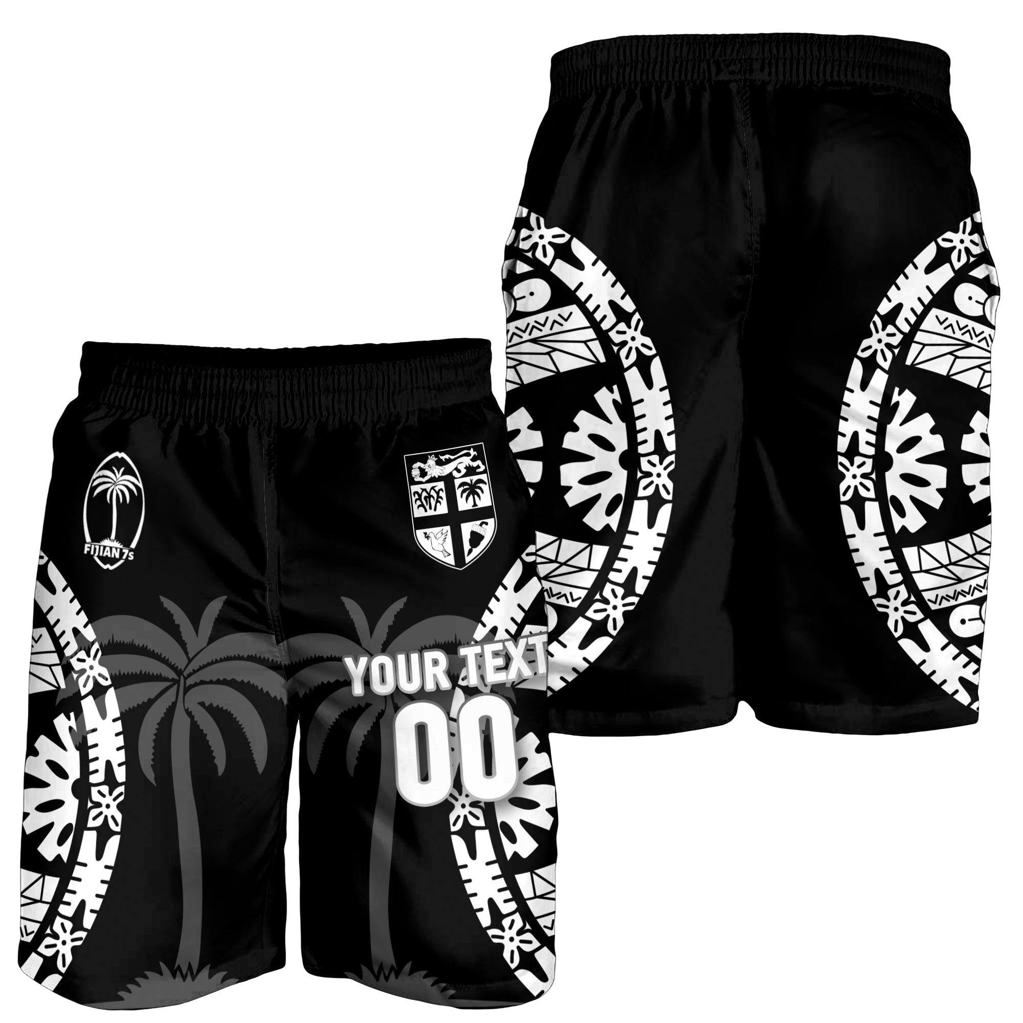 Custom Personalised Fiji Rugby Sevens Fijian Tapa Pattern Men Short LT12