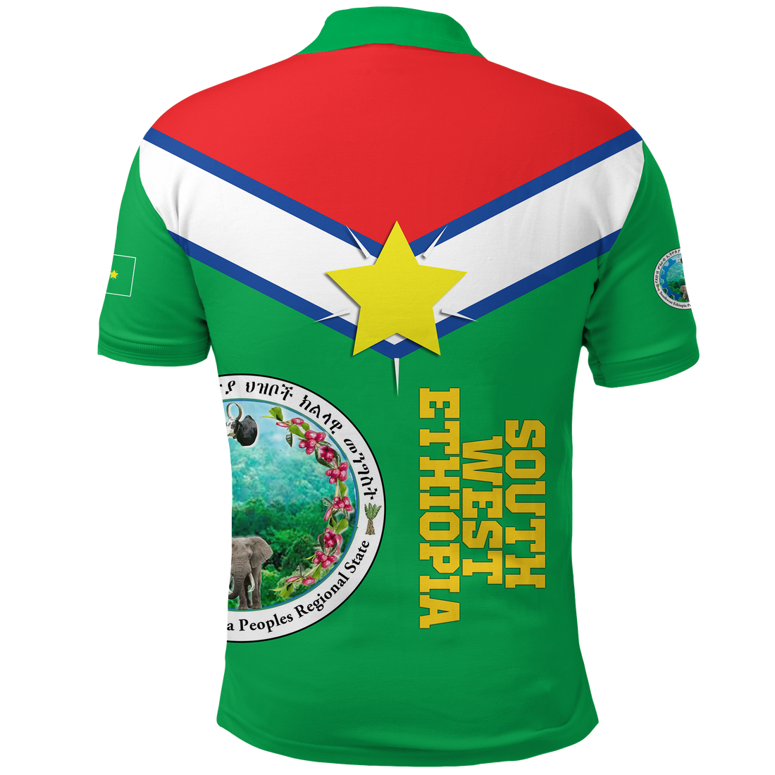 South West Ethiopia Pride Polo Shirt LT12
