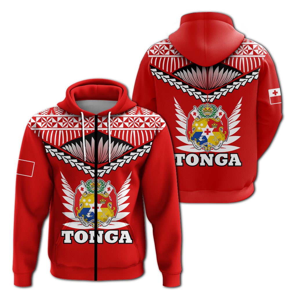 Tonga Zip Up Hoodie Tongan Pride LT12