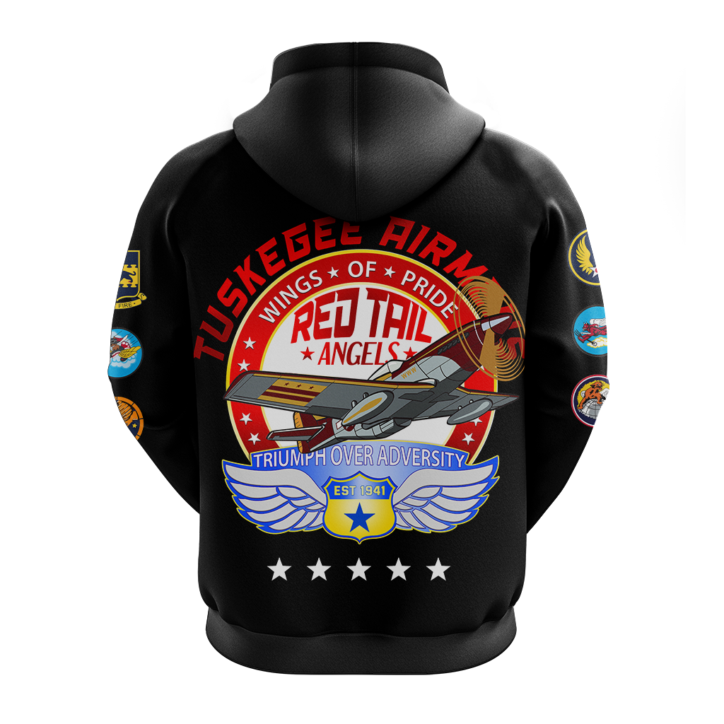Tuskegee Airmens Red Tails African American Heros Hoodie - LT2