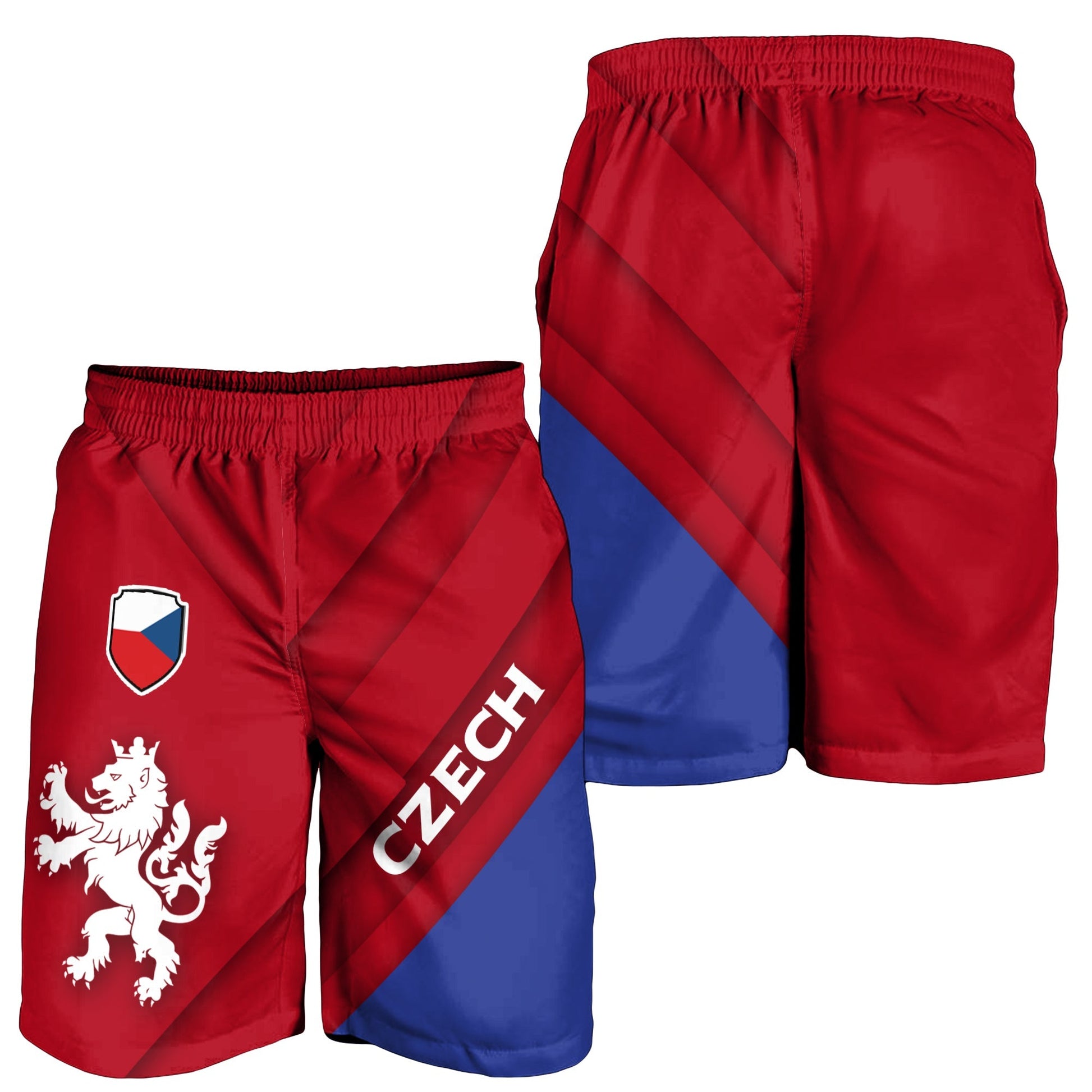 Czech Republic Euro Men's Short - Flag Style LT12