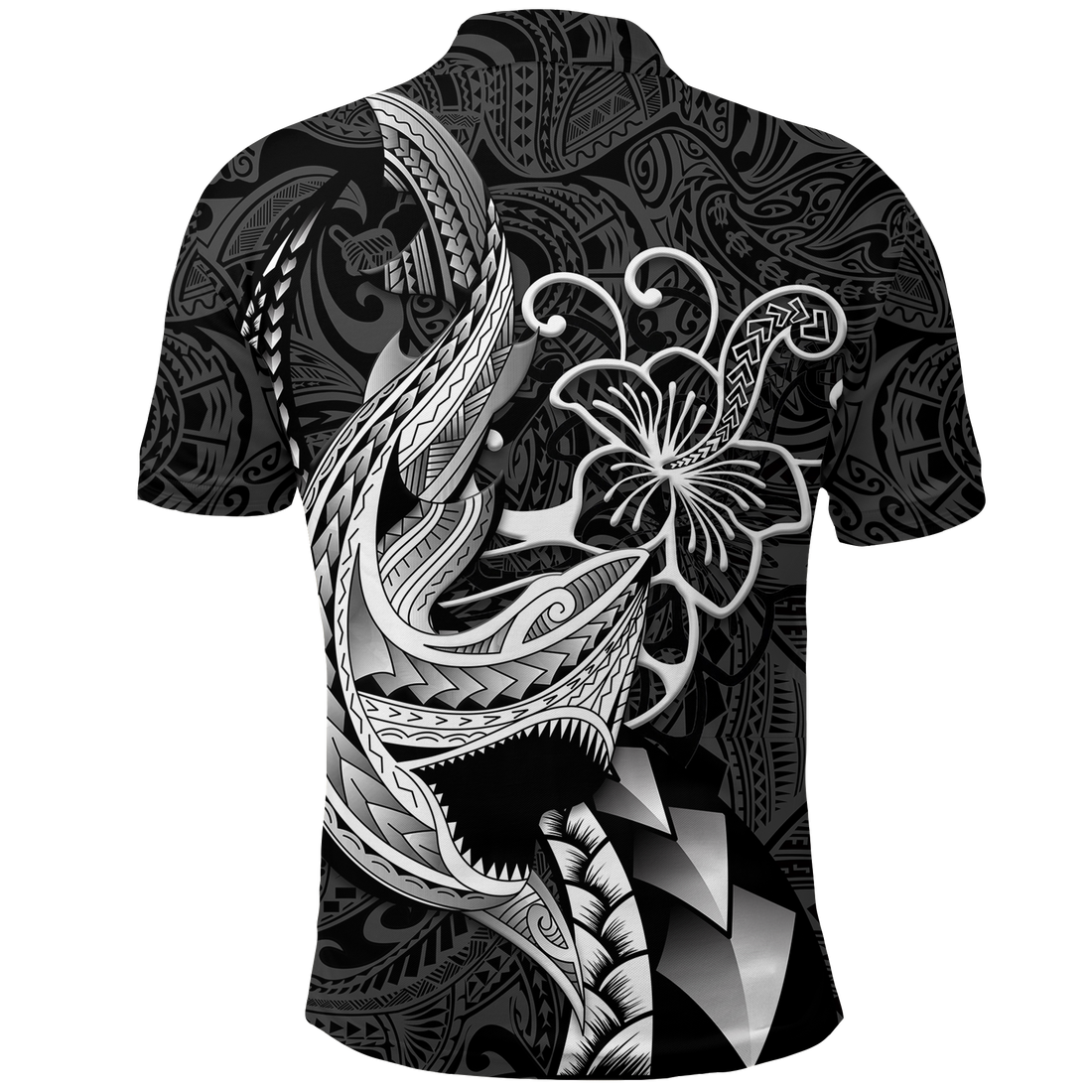 Polynesian Shark Tattoo Hawaii Tribal Polo Shirt LT12