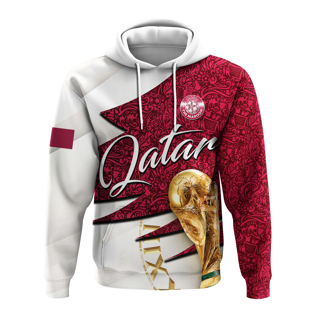 Custom Qatar Football Team Football 2022 Hoodie LT2