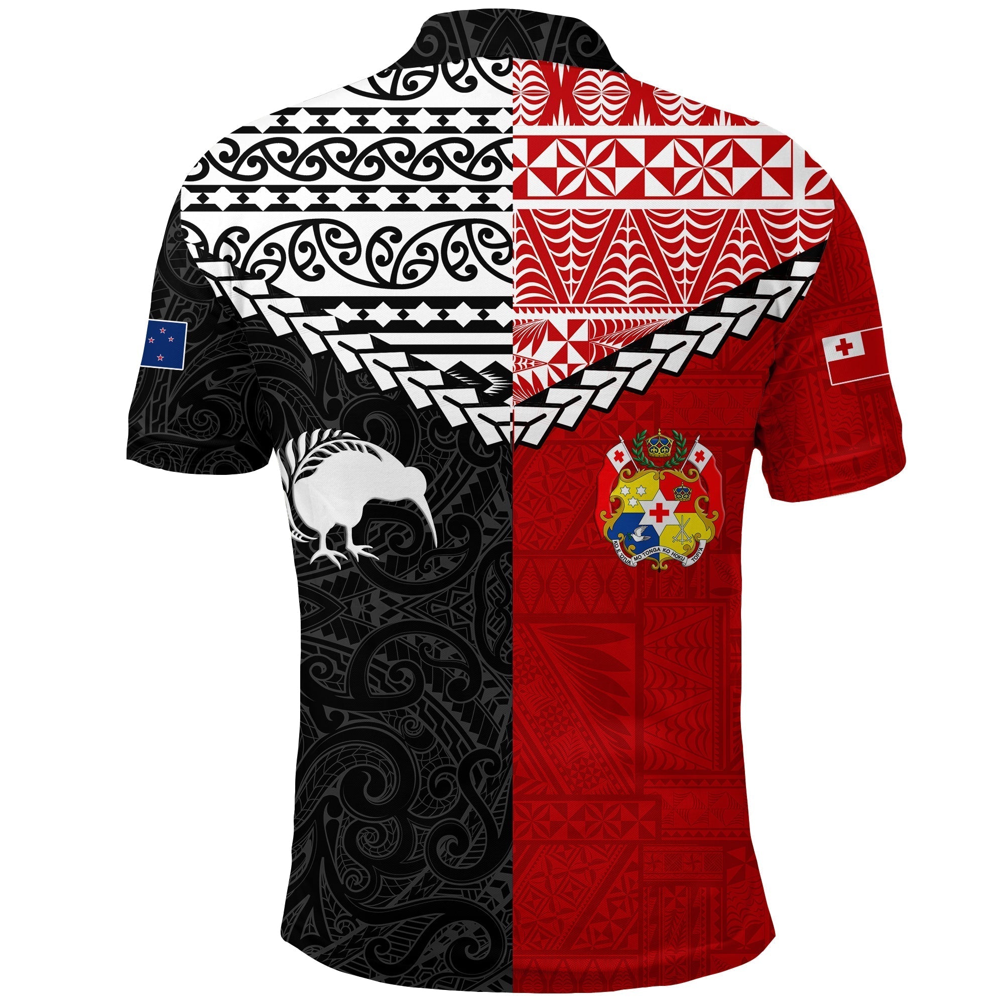 Tonga Combine New Zealand Maori Aotearoa Heritage Polo Shirt LT12