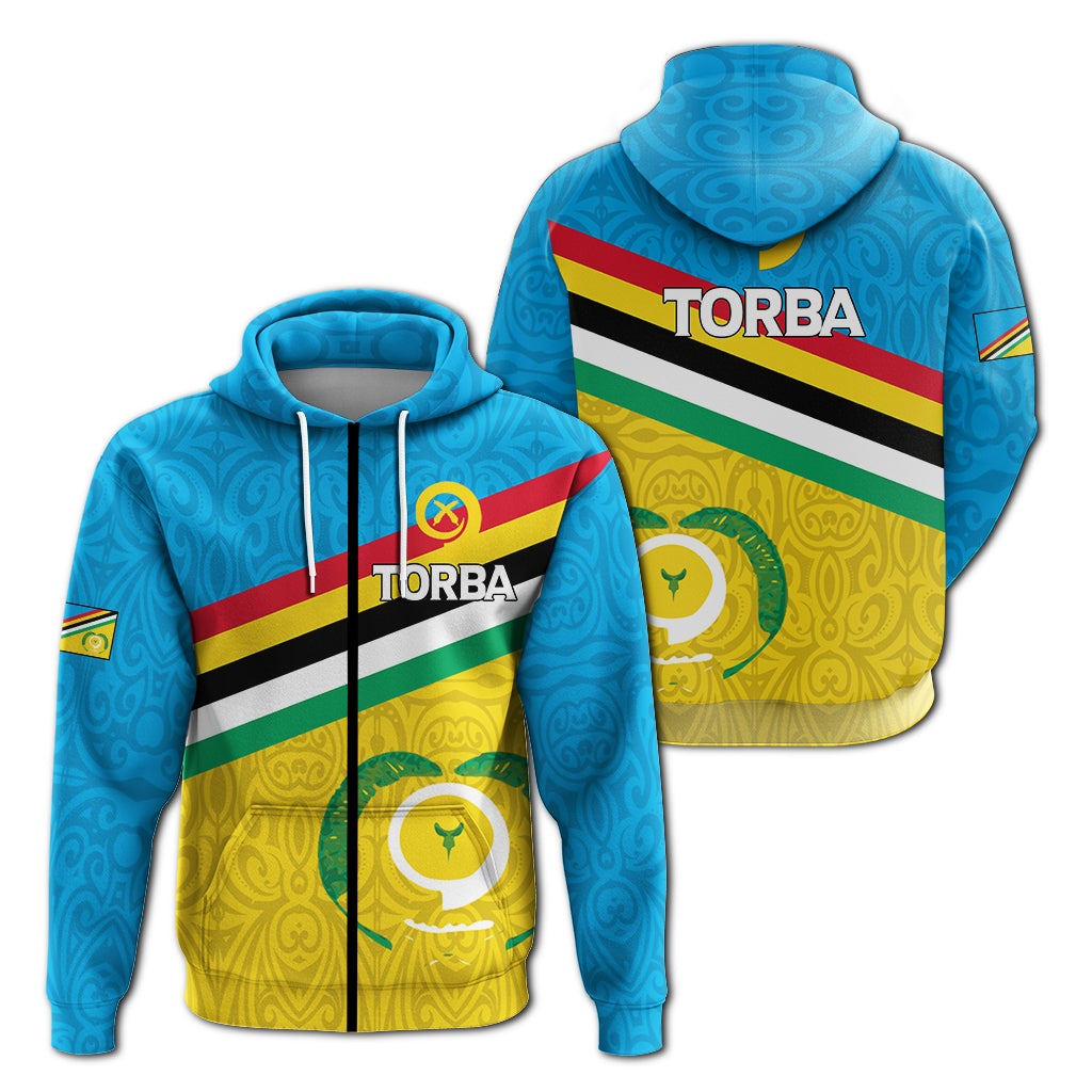 Vanuatu Torba Province Zip Up Hoodie Flag Style LT12