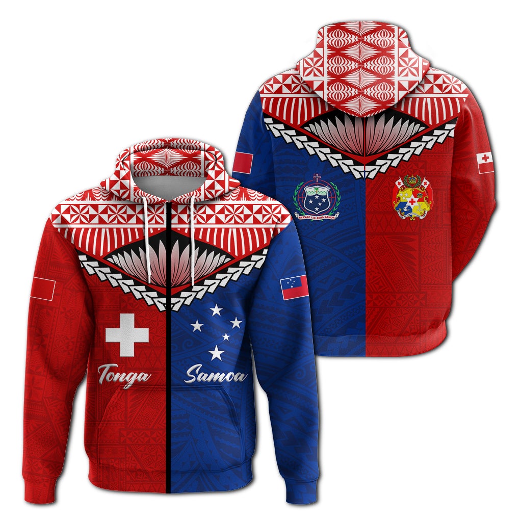 Tonga Combine Samoa Pride Zip Hoodie LT12