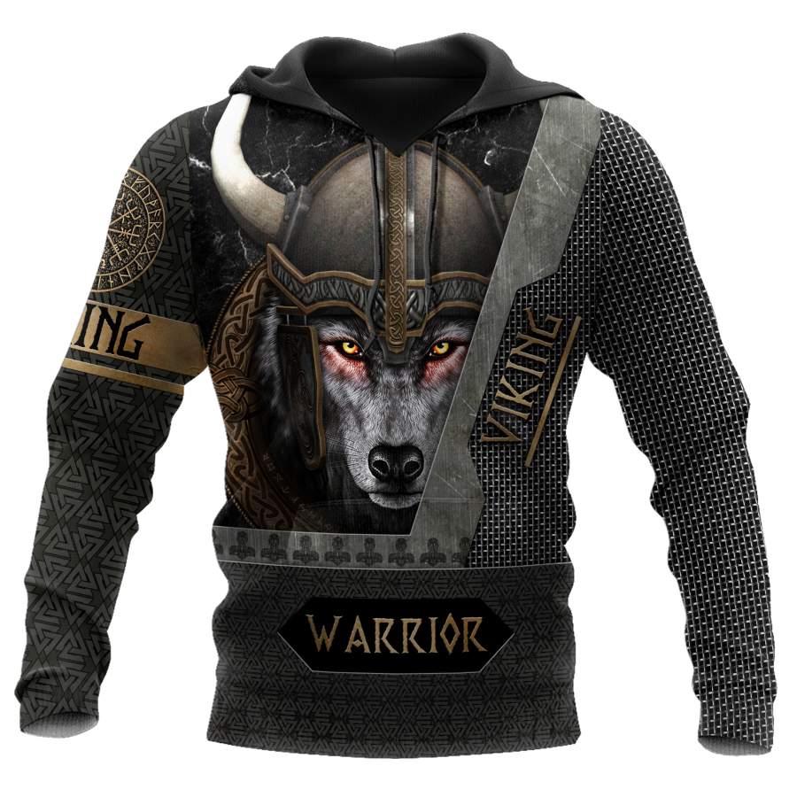Viking Clothing Viking Wolf Warrior Hoodie RLT12