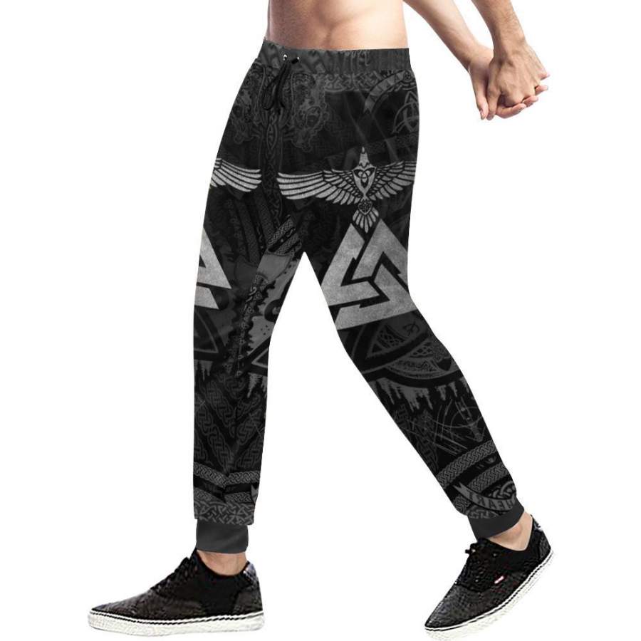 Viking Clothing Huginn Raven, Valknut Tattoo Jogger RLT12