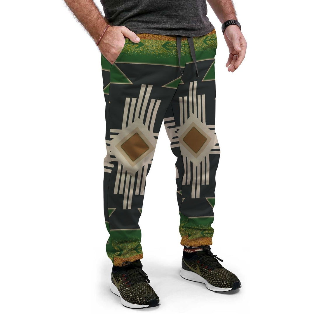 Southwest Green Symbol Native American Jogger LT10
