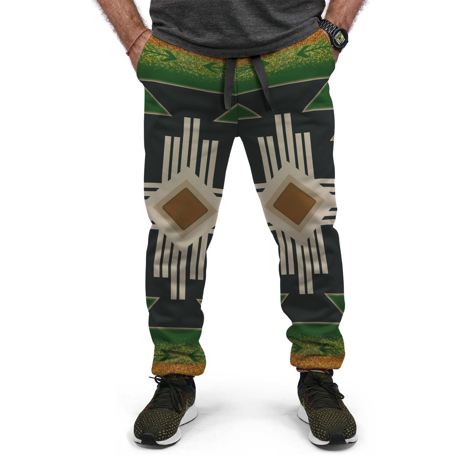 Southwest Green Symbol Native American Jogger LT10