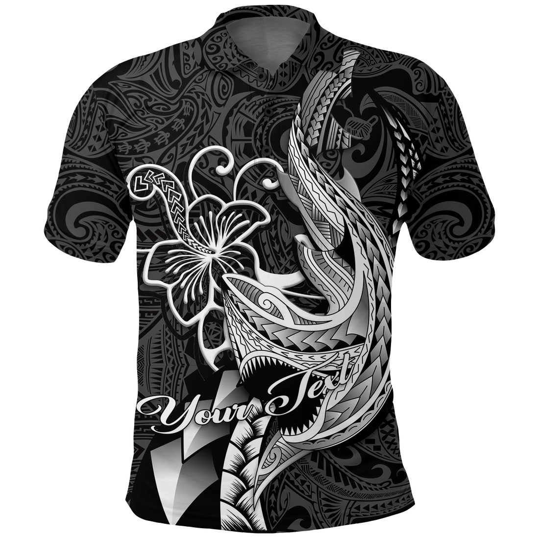 Custom Polynesian Shark Tattoo Hawaii Tribal Polo Shirt LT12