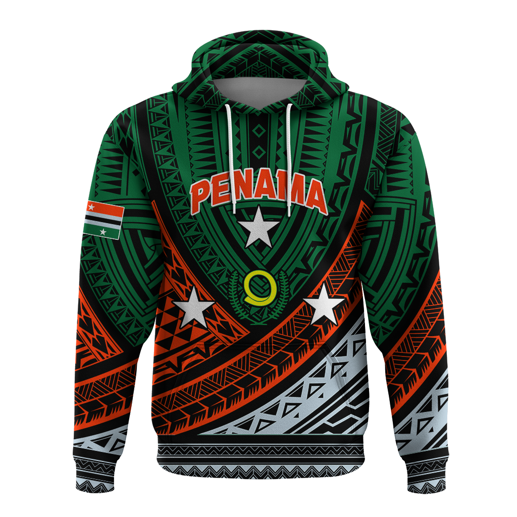 Custom Personalised Vanuatu Penama Province Tribal Pattern Hoodie LT12