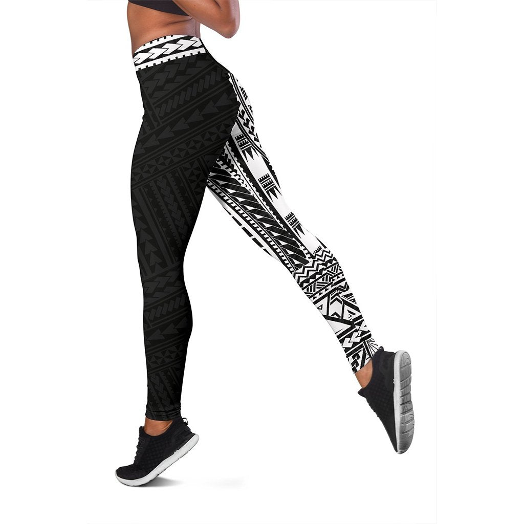 Polynesian Women's Leggings - Rising 2nd White