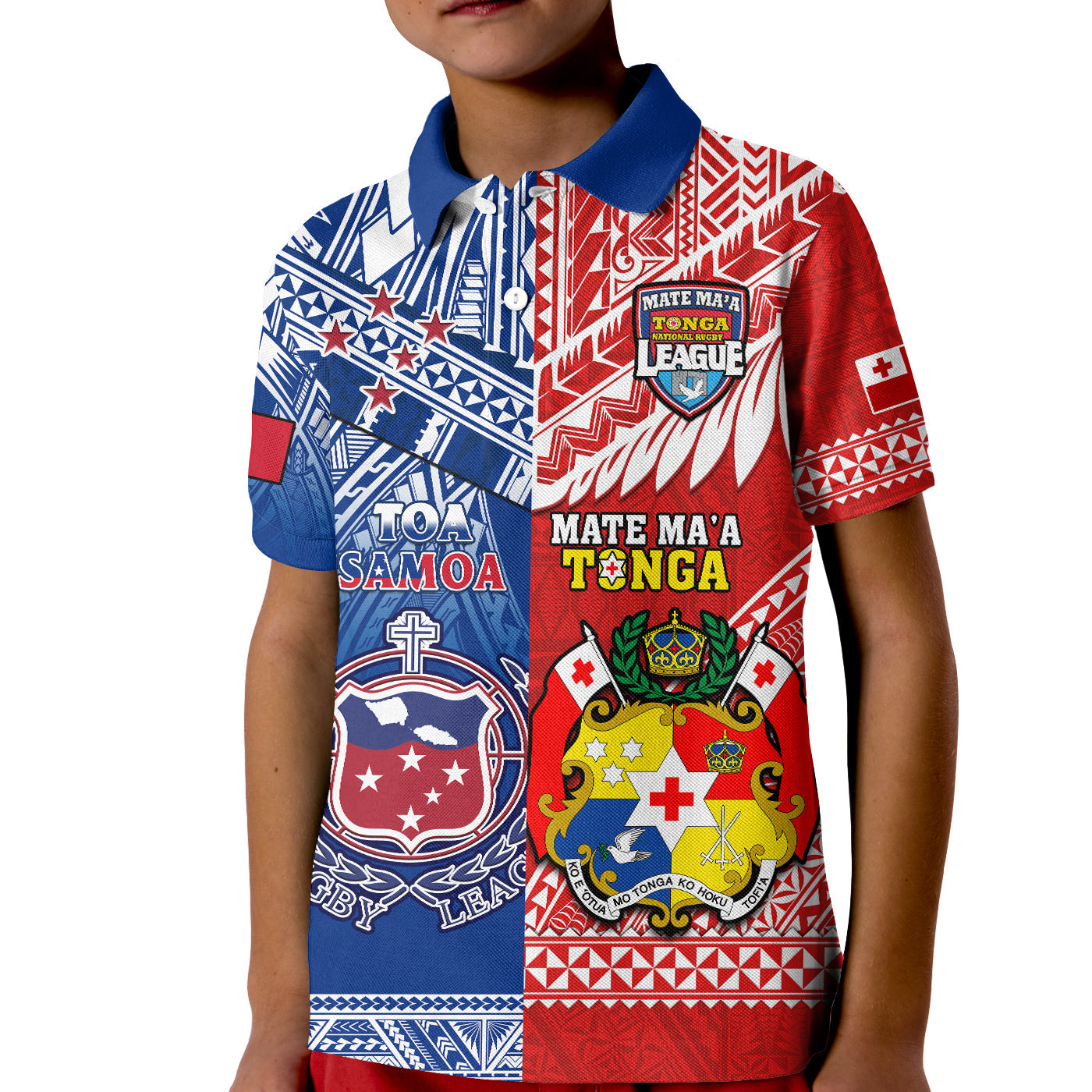 Custom Mate Maa Tonga Toa Samoa Rugby Polo Shirt Polynesian Pattern LT14