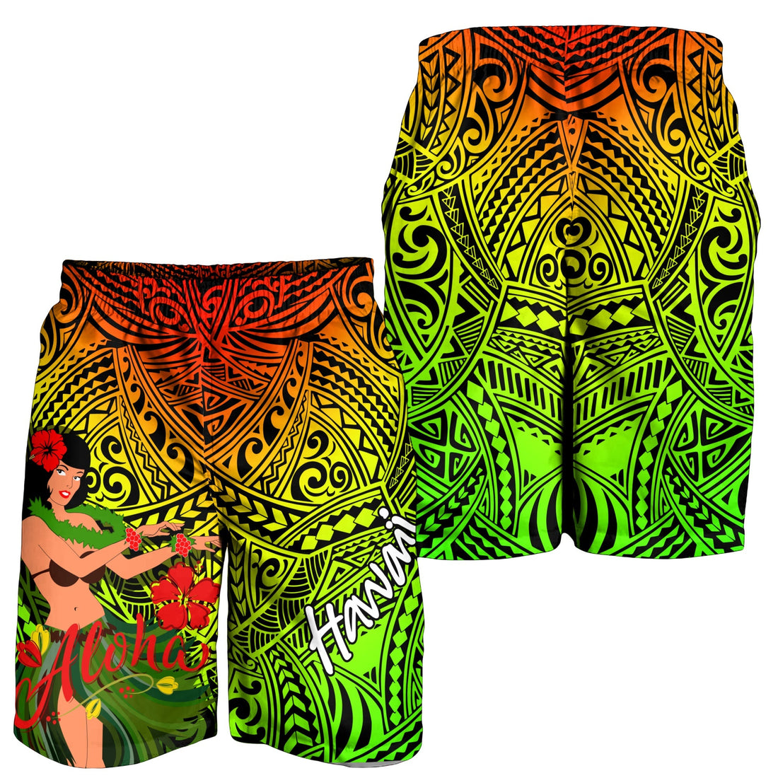 Hawaii Hula Girl Reggae Men Short LT2