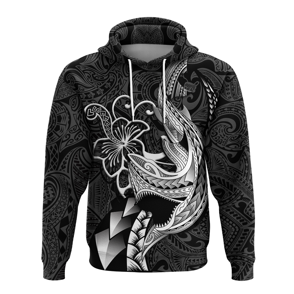 Polynesian Shark Tattoo Hawaii Tribal Hoodie LT12